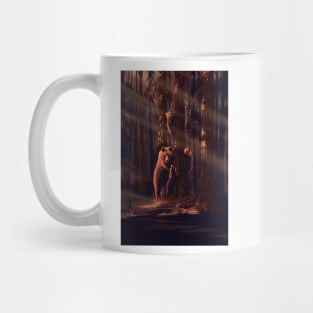 MAMA BEAR AND CUBS IN FOREST Mug